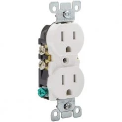 Leviton 15 Amp Tamper-Resistant Duplex Outlet, White (10-Pack) 15 Leviton 15 Amp Tamper-Resistant Duplex Outlet, White (10-Pack) -Surge Protectors Sales Store white leviton electrical outlets receptacles m22 t5320 wmp c3 1000