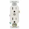 Leviton 15 Amp Commercial Grade Tamper Resistant Duplex Outlet, White (10-Pack)
