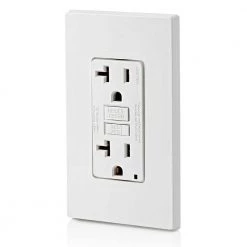 Leviton 20 Amp 125-Volt Duplex Self-Test Slim GFCI Outlet, White (4-Pack) 15 Leviton 20 Amp 125-Volt Duplex Self-Test Slim GFCI Outlet, White (4-Pack) -Surge Protectors Sales Store white leviton electrical outlets receptacles m42 gfnt2 04w 44 1000