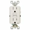 Leviton 15 Amp Self-Test SmartlockPro Slim Tamper Resistant GFCI Duplex Outlet, White (3-Pack)