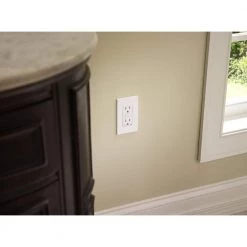 Leviton 15 Amp Tamper Resistant AFCI Outlet, White (2-Pack) -Surge Protectors Sales Store white leviton electrical outlets receptacles p00 afci2 thd 40 1000