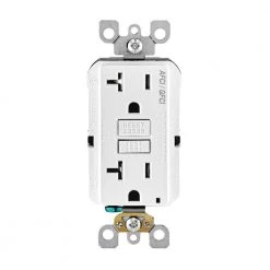 Leviton 20 Amp 125-Volt Duplex Self-Test SmartlockPro Tamper Resistant AFCI/GFCI Dual Function Outlet, White