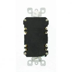 Leviton 15 Amp Self-Test SmartlockPro Slim Duplex GFCI Outlet, White -Surge Protectors Sales Store white leviton electrical outlets receptacles r02 gfnt1 0kw c3 1000