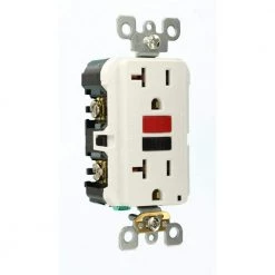 Leviton 20 Amp Self-Test SmartlockPro Slim Duplex GFCI Outlet, White 17 Leviton 20 Amp Self-Test SmartlockPro Slim Duplex GFCI Outlet, White -Surge Protectors Sales Store white leviton electrical outlets receptacles r12 gfnt2 0rw a0 1000