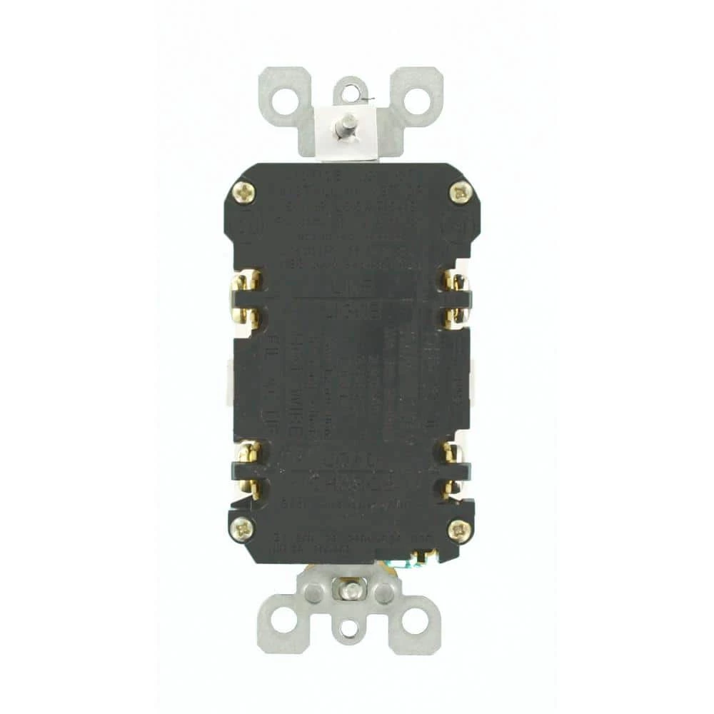 Leviton 20 Amp Self-Test SmartlockPro Slim Duplex GFCI Outlet, White 8 Leviton 20 Amp Self-Test SmartlockPro Slim Duplex GFCI Outlet, White - Image 8