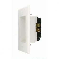 Leviton 15 Amp 1-Gang Recessed Duplex Power Outlet, White -Surge Protectors Sales Store white leviton electrical outlets receptacles r52 00689 00w 40 1000