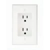 Leviton 15 Amp 1-Gang Recessed Duplex Power Outlet, White