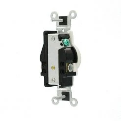 Leviton 20 Amp Commercial Grade Tamper Resistant Single Outlet, White -Surge Protectors Sales Store white leviton electrical outlets receptacles r52 t5020 0ws c3 1000