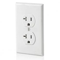 Leviton 20 Amp Residential Grade Self Grounding Tamper Resistant Duplex Outlet, White 9 Leviton 20 Amp Residential Grade Self Grounding Tamper Resistant Duplex Outlet, White -Surge Protectors Sales Store white leviton electrical outlets receptacles r52 t5820 0ws 1f 1000