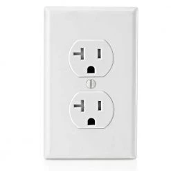 Leviton 20 Amp Residential Grade Self Grounding Tamper Resistant Duplex Outlet, White 8 Leviton 20 Amp Residential Grade Self Grounding Tamper Resistant Duplex Outlet, White -Surge Protectors Sales Store white leviton electrical outlets receptacles r52 t5820 0ws 4f 1000