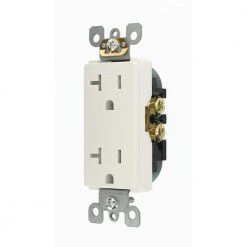 Leviton Decora 20 Amp Ultrasonic Tamper Resistant Duplex Outlet, White 9 Leviton Decora 20 Amp Ultrasonic Tamper Resistant Duplex Outlet, White -Surge Protectors Sales Store white leviton electrical outlets receptacles r52 t5825 00w 40 1000