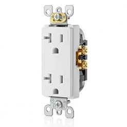 Leviton Decora 20 Amp Ultrasonic Tamper Resistant Duplex Outlet, White 11 Leviton Decora 20 Amp Ultrasonic Tamper Resistant Duplex Outlet, White -Surge Protectors Sales Store white leviton electrical outlets receptacles r52 t5825 00w c3 1000