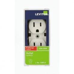Leviton 15 Amp Commercial Grade Duplex Outlet, White -Surge Protectors Sales Store white leviton electrical outlets receptacles r62 cbr15 00w fa 1000
