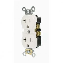 Leviton 20 Amp Commercial Grade Duplex Outlet, White 7 Leviton 20 Amp Commercial Grade Duplex Outlet, White -Surge Protectors Sales Store white leviton electrical outlets receptacles r62 cbr20 00w 40 1000