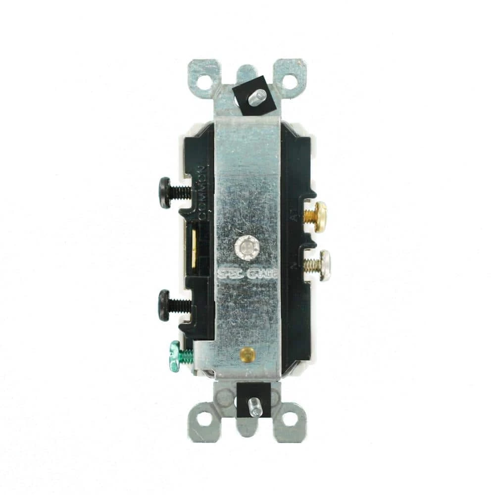 Leviton 15 Amp Tamper-Resistant Combination Switch and Outlet, White 4 Leviton 15 Amp Tamper-Resistant Combination Switch and Outlet, White - Image 4