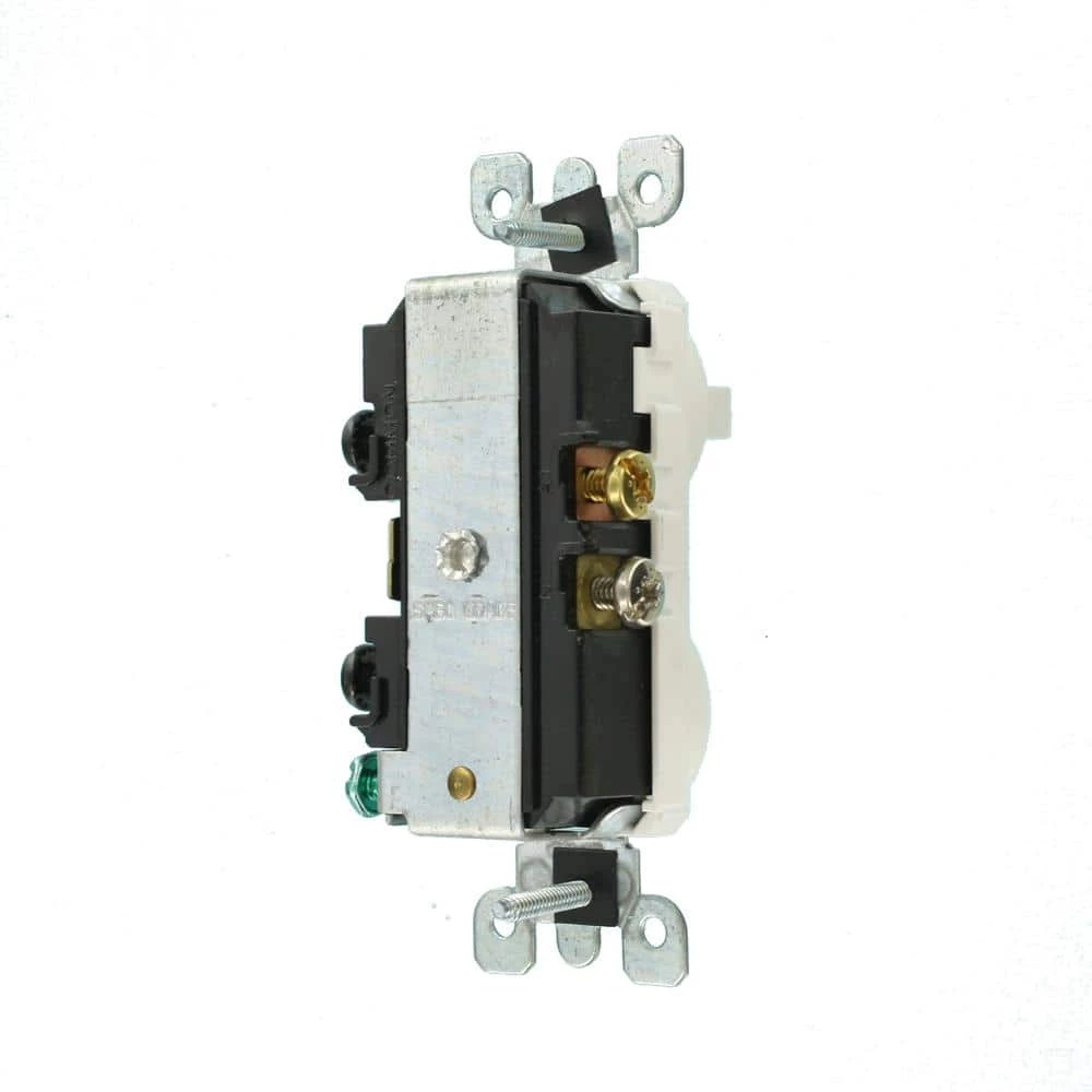 Leviton 15 Amp Tamper-Resistant Combination Switch and Outlet, White 5 Leviton 15 Amp Tamper-Resistant Combination Switch and Outlet, White - Image 5