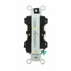 Leviton 15 Amp Industrial Grade Narrow-Body Duplex Outlet, White -Surge Protectors Sales Store white leviton electrical outlets receptacles r72 05252 0ws 66 1000