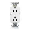 Leviton Decora Plus 15 Amp Industrial Grade Duplex Outlet, White