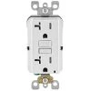 Leviton 20 Amp 125-Volt Duplex SmarTest Self-Test SmartlockPro Tamper Resistant GFCI Outlet, White