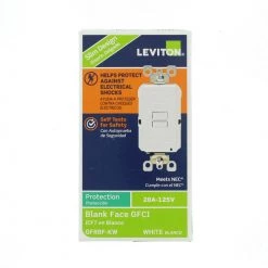 Leviton 20 Amp 125-Volt Combo Self-Test Blank Face GFCI Outlet, White 13 Leviton 20 Amp 125-Volt Combo Self-Test Blank Face GFCI Outlet, White -Surge Protectors Sales Store white leviton electrical outlets receptacles r98 gfrbf 0kw 1d 1000