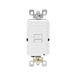 Leviton 20 Amp 125-Volt Combo Self-Test Blank Face GFCI Outlet, White