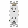 Leviton Decora 20 Amp Ultrasonic Tamper Resistant Duplex Outlet, White (10-Pack)