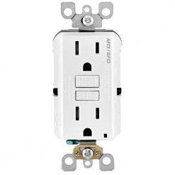 Leviton 15 Amp 125-Volt Self-Test SmartlockPro Tamper Resistant AFCI/GFCI Dual Function Duplex Outlet, White (10-Pack)