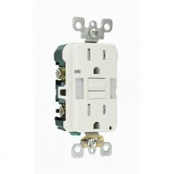Leviton 15 Amp Self-Test SmartlockPro Combo Duplex Guide Light and Tamper Resistant GFCI Outlet, White (20-Pack) -Surge Protectors Sales Store white leviton electrical outlets receptacles vw2 gfnl1 hw2 a0 1000