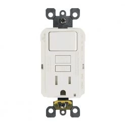 Leviton 15 Amp 125-Volt Combo Self-Test Tamper-Resistant GFCI Outlet and Switch, 20-Pack, White