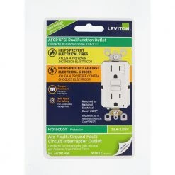 Leviton 15 Amp 125-Volt Duplex Self-Test SmartlockPro Tamper Resistant AFCI/GFCI Dual Function Outlet, White (3-Pack) 10 Leviton 15 Amp 125-Volt Duplex Self-Test SmartlockPro Tamper Resistant AFCI/GFCI Dual Function Outlet, White (3-Pack) -Surge Protectors Sales Store white leviton electrical outlets receptacles vw3 agtr1 hw3 1d 1000