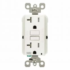 Leviton 20 Amp 125-Volt Duplex Self-Test Tamper Resistant/Weather Resistant GFCI Outlet, White (3-Pack)