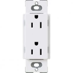 Lutron Tamper-Resistant Duplex Receptacle, 15 Amp, White