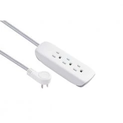 Commercial Electric 4 ft. Multiple Outlet and Wall Mounted Surge Protector Set (3-Pack) -Surge Protectors Sales Store white matt gray diamond patten commercial electric surge protectors 7a 11 7a 1 7a 1 4f 1000