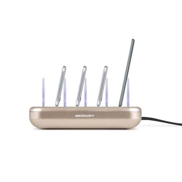 Merkury Innovations 4.8 Amp 4-Port USB Charging Station, White/Gold 4 Merkury Innovations 4.8 Amp 4-Port USB Charging Station, White/Gold - Image 4