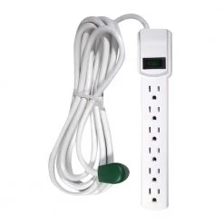 Power By Go Green 6 Outlet Surge Protector with 12 ft. Heavy Duty Cord