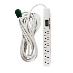 Power By Go Green 6 Outlet Surge Protector w/ 15 ft. Heavy Duty Cord