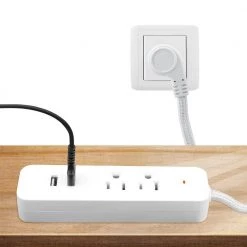 ProHT 2-Outlet Surge Protector with 2 USB Ports and 3-Outlet Extension Cord -Surge Protectors Sales Store white proht surge protectors 03887 fa 1000