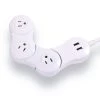 Quirky Pivot Power Desktop Flexible 3-Outlet, 2 USB Surge Protector with 4 ft. Cord