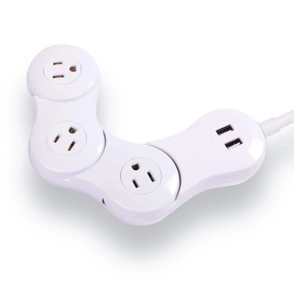 Quirky Pivot Power Desktop Flexible 3-Outlet, 2 USB Surge Protector with 4 ft. Cord 1 Quirky Pivot Power Desktop Flexible 3-Outlet, 2 USB Surge Protector with 4 ft. Cord