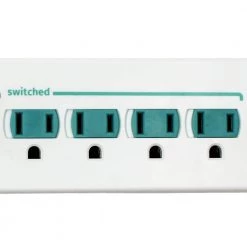 Simply Conserve 3 ft. 7-Outlet Energy-Saving Advanced Surge Protector (18-Pack) -Surge Protectors Sales Store white simply conserve surge protectors sc73t1 18pk 44 1000