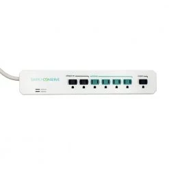 Simply Conserve 3 ft. 7-Outlet Energy-Saving Advanced Surge Protector (18-Pack) -Surge Protectors Sales Store white simply conserve surge protectors sc73t1 18pk 4f 1000