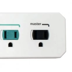 Simply Conserve 3 ft. 7-Outlet Energy-Saving Advanced Surge Protector (18-Pack) -Surge Protectors Sales Store white simply conserve surge protectors sc73t1 18pk fa 1000