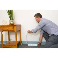 Simply Conserve 3 ft. 7-Outlet Energy-Saving Advanced Surge Protector -Surge Protectors Sales Store white simply conserve surge protectors sc73t1 31 1000