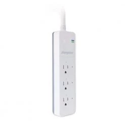 Energizer Smart Wi-Fi 3-Outlet Power Strip Surge Protector, 600 Joules, Works With Alexa/Siri/Google -Surge Protectors Sales Store white surge protectors eis3 1003 wht fa 1000