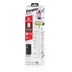 Energizer Smart Wi-Fi 6-Outlet Smart Surge Protector, 1,200 Joules, Works With Alexa/Siri/Google 8 Energizer Smart Wi-Fi 6-Outlet Smart Surge Protector, 1,200 Joules, Works With Alexa/Siri/Google -Surge Protectors Sales Store white surge protectors eis3 1004 wht 1f 1000