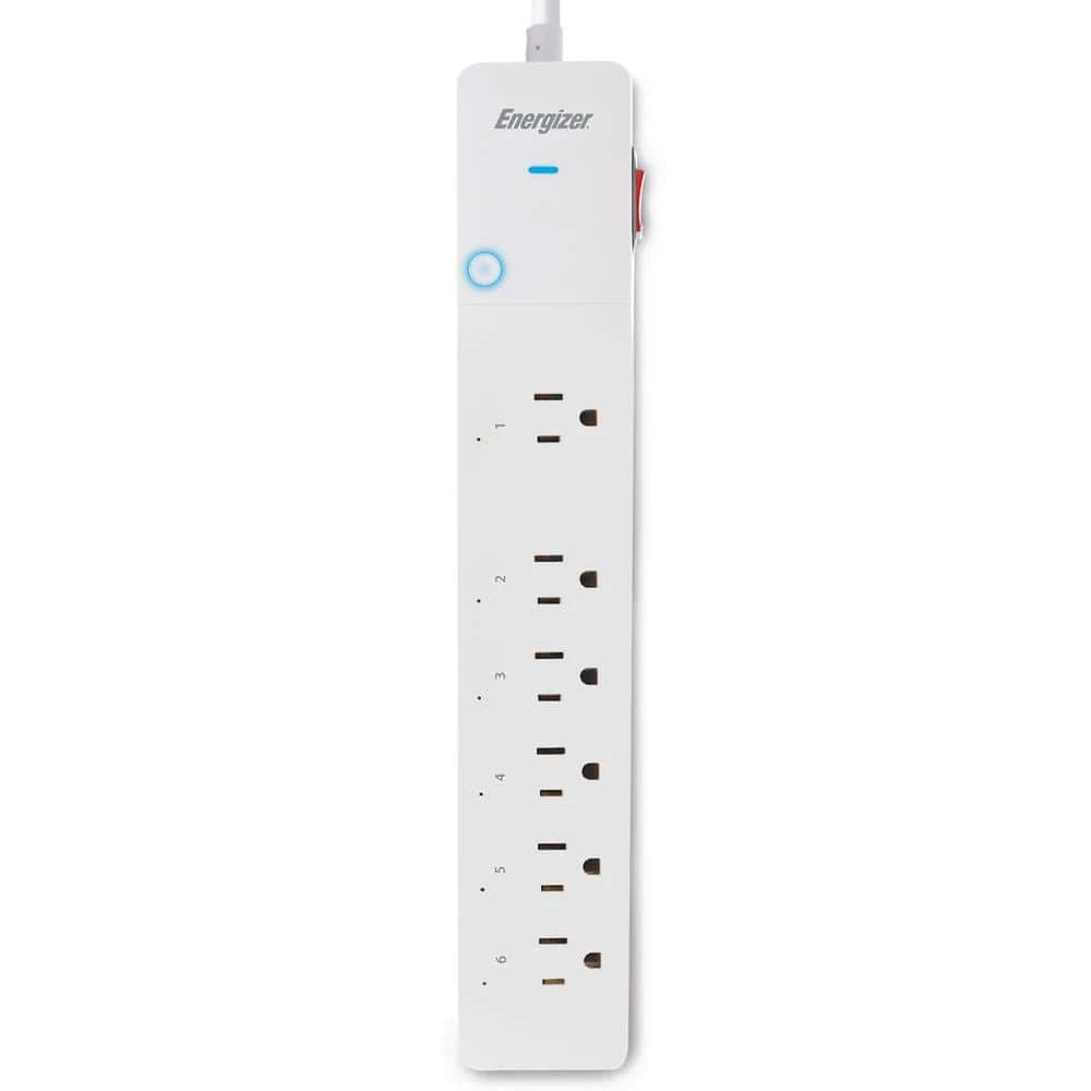 Energizer Smart Wi-Fi 6-Outlet Smart Surge Protector, 1,200 Joules, Works With Alexa/Siri/Google 5 Energizer Smart Wi-Fi 6-Outlet Smart Surge Protector, 1,200 Joules, Works With Alexa/Siri/Google - Image 5