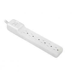 Unbranded 6-Outlet Surge Protector (2-Pack) -Surge Protectors Sales Store white surge protectors hdc1074ss 1f 1000