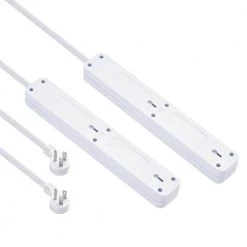 PRIVATE BRAND UNBRANDED 6-Outlet Surge Protector (2-Pack) -Surge Protectors Sales Store white surge protectors lts 06h 2 4f 1000