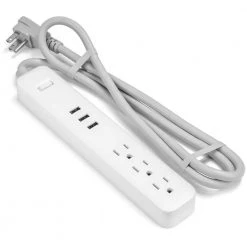 WYZE Surge Protector 4 ft. 3-Outlets, 15 Amp 3 USB Ports Overload Protection, Power Cord, UL and FCC Certified in White 8 WYZE Surge Protector 4 ft. 3-Outlets, 15 Amp 3 USB Ports Overload Protection, Power Cord, UL and FCC Certified in White -Surge Protectors Sales Store white surge protectors qmcxb04mb 4f 1000