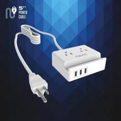 Tzumi Power Dock 2-Outlet Multi-Port Surge Protector and Phone Stand -Surge Protectors Sales Store white tzumi surge protectors 8447hd 4f 1000